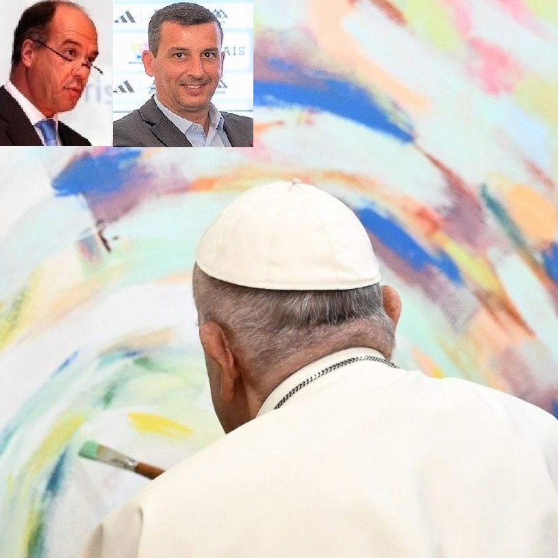 PRESIDENTE e Vice de Cascais foram ao Vaticano mostrar ao Papa fotos de murais pintados